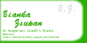 bianka zsupan business card